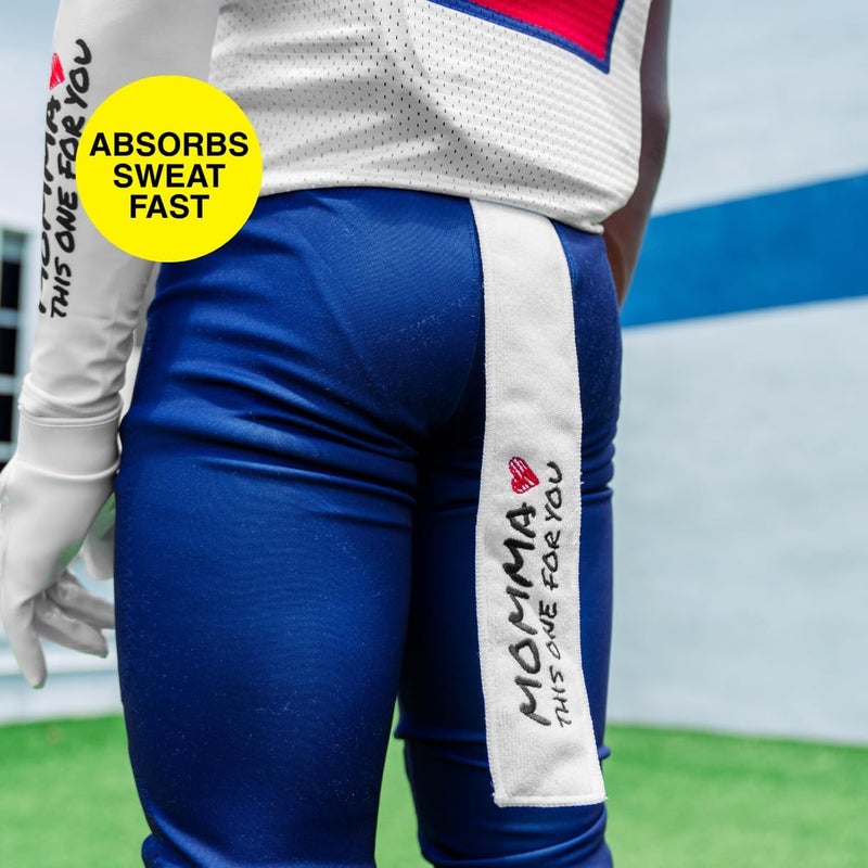 SLEEFS Momma White Thin Football Towel - Image 1